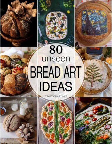 80 Focaccia Bread Art with herbs and vegetables (edible art)