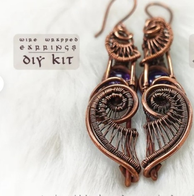 Wire Wrapped Jewelry Craft Kit, DIY Craft Kit, Gifts