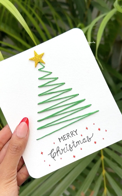 handmade-christmas-tree-greeting-card