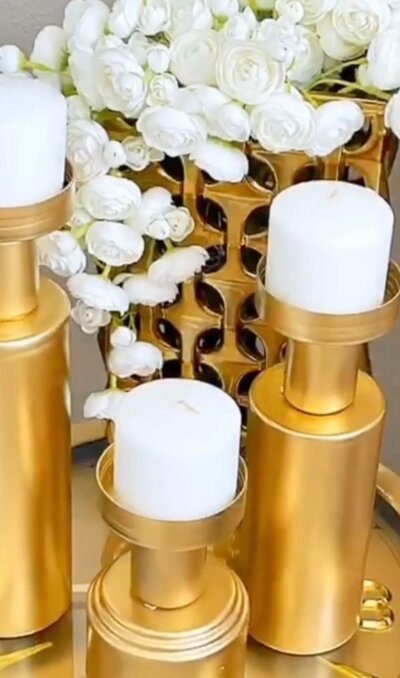 Candle-Holders-with-Glass-Jars-and-plastic-bottles