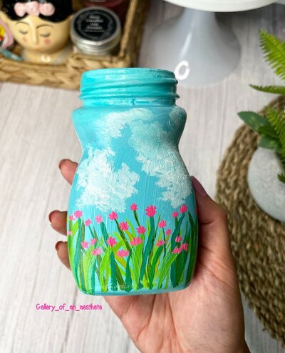 Floral-painted-coffee-Bottle