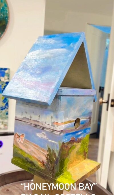 Oil-painting-birdhouse-idea