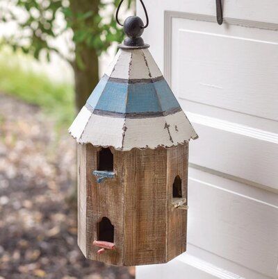 Rustic-painted-birdhouse