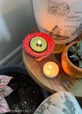 How to Make a Clay Mushroom Candle Holder