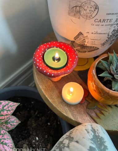 How to Make a Clay Mushroom Candle Holder