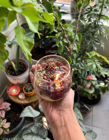 How to make clear gel candle with spices