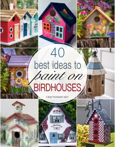 40 Painted birdhouses