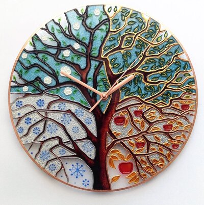 Beautiful-Stained-Glass-Wall-Clock