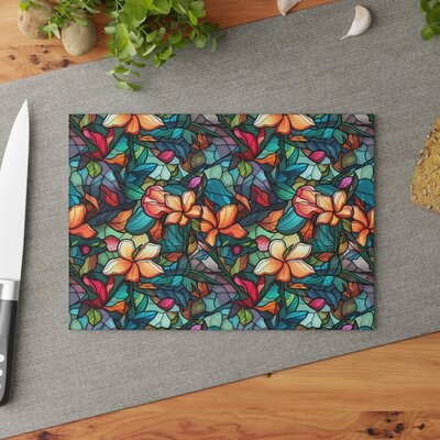 Floral-Art-Cutting-Board