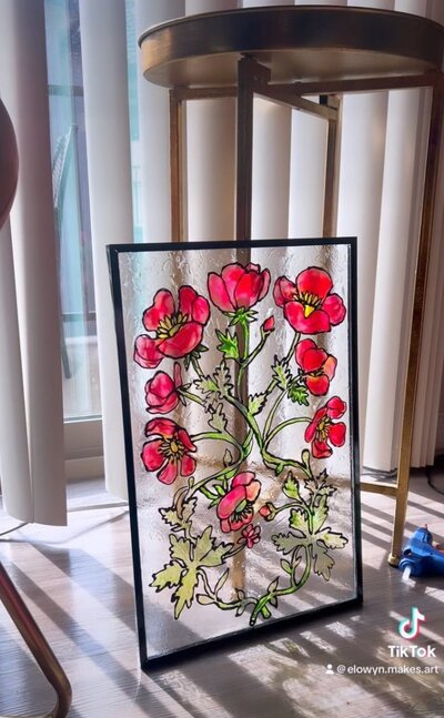 Floral-Glass-Painting