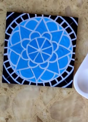Stained-Glass-tile-motif-coaster