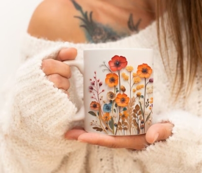 pressed-flowers-mug-boho-wildflowers