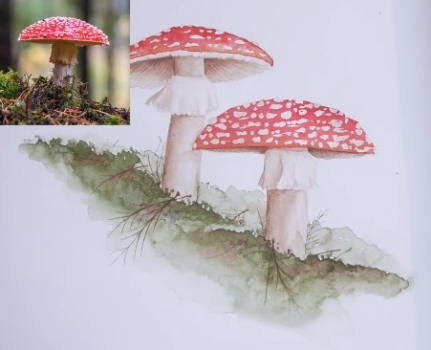 Easy Mushroom Painting Tutorial