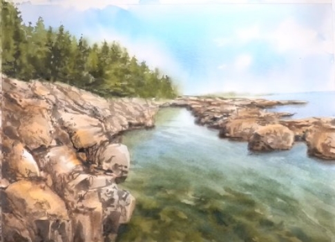 Lakeshore Watercolor