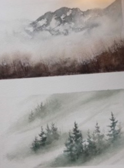 WATERCOLOR MIST IN TWO EASY STEPS FOR BEGINNERS