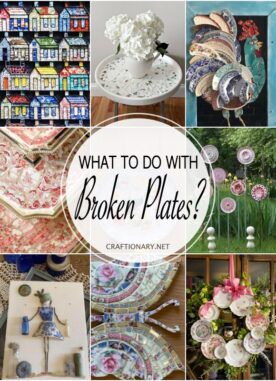 45 Broken plate crafts using china glass