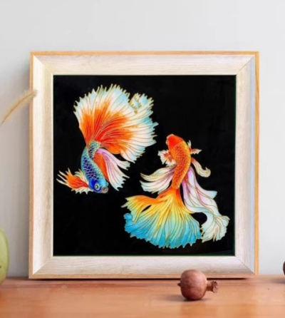 cloisonne-painting-diy-kitgoldfish