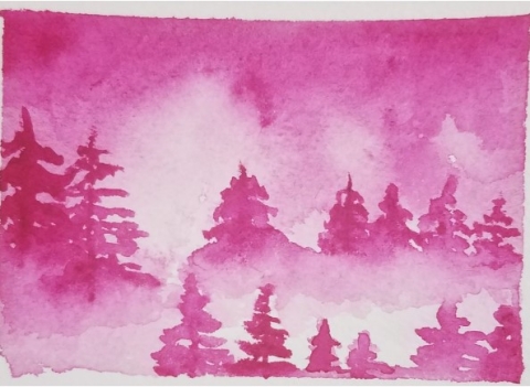 how-to-paint-a-monochromatic-watercolor-landscape