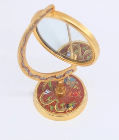vintage-cloisonne-mirror-and-photo-frame