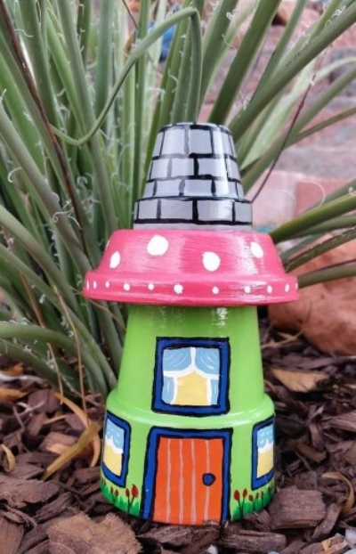 Fairy house flower pot