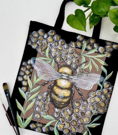 Honey Bee with its Hive