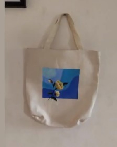 Painting on Canvas Tote Bag with Acrylic