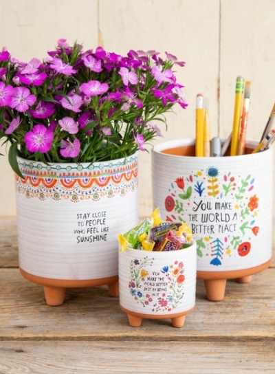 Recycle tin cans into planters