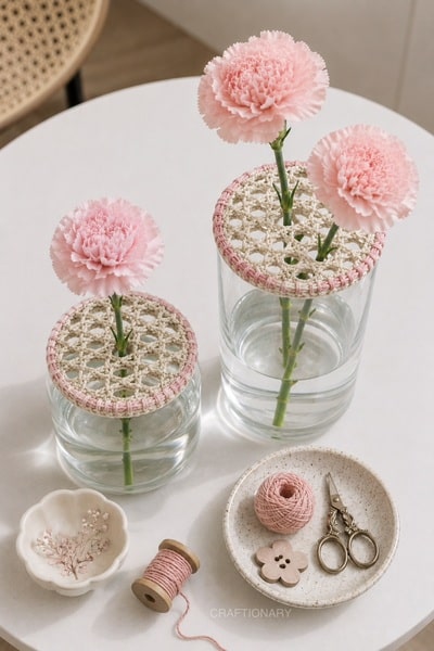 crochet-flower-frog-on-mason-jar-lids