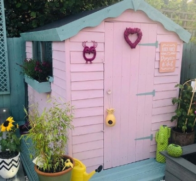 vintage makeover in pink and blue