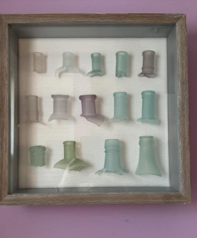 Broken Bottle Tops Specimen Art