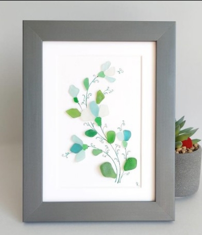 Flower bunch frame art