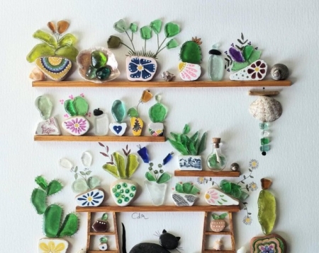 Unique indoor garden photo display
