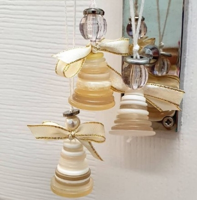 Vintage Button Tree Fairies