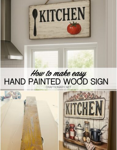 DIY Hand-Painted Kitchen Wood Sign Using Printer Paper Transfer