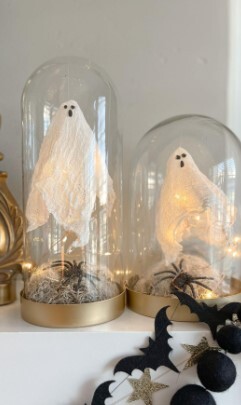 DIY Tiny Cheesecloth Ghosties halloween craft