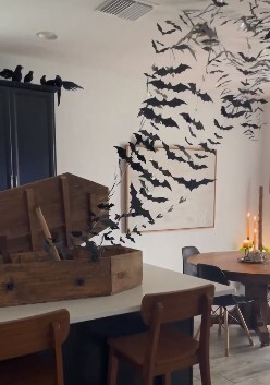 cemetery with ravens a coffin and bats halloween craft