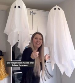 lightweight suspended ghosts halloween craft