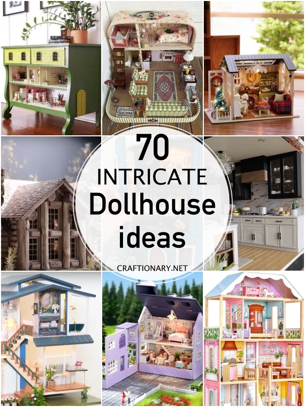 How I thrifted and then created a DIY modern farmhouse style dollhouse