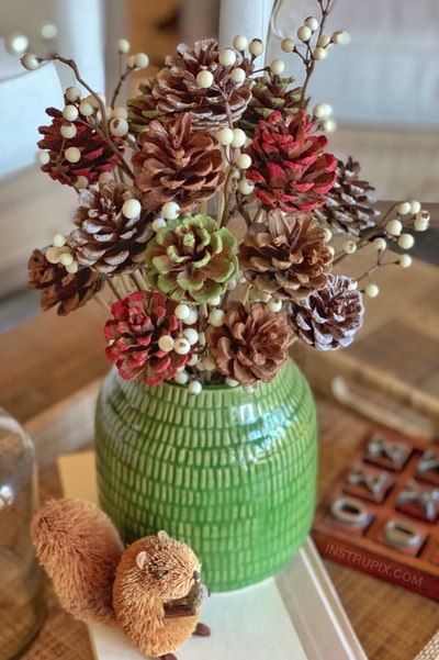 how-to-make-pinecone-flowers-in-a-vase-with-stems