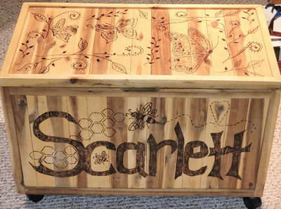 Wood-Burnt-Toy-Box