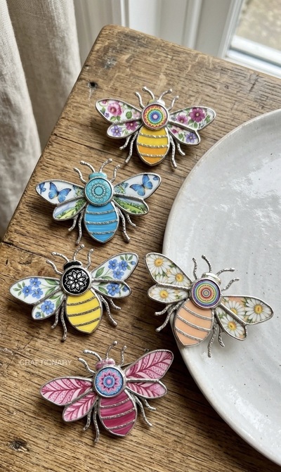 colorful-broken-china-bees