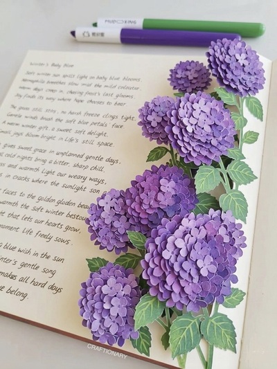 paper-cutout-hydrangeas-diy-greeting-card-old-book-page