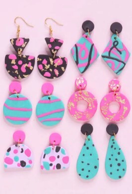 Lined and Spotted Earrings