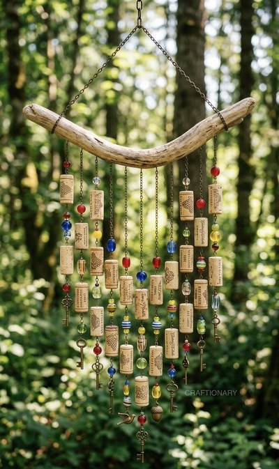 wine-cork-repurposed-wind-chime-with-vintage-keys