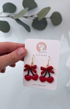 Cherry Themed Earrings