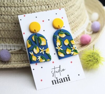 Lemon Statement Earrings