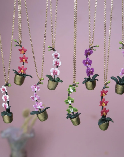 Mini-Clay-Miniature-Potted-Flower-Pendants