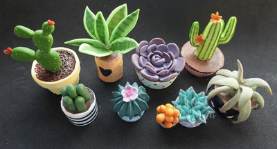 Miniature-Clay-Succulents