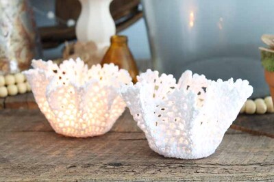 crochet-doilies-Candle-Holders