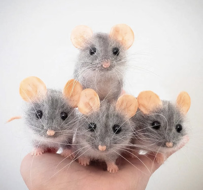 needle-felting-Felted-Mice